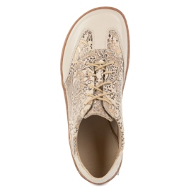Olivier Zapatos de cuero descalzo thalia zapatos minimalistas beige estampado 10