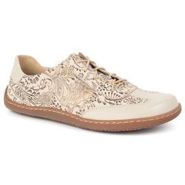 Olivier Zapatos de cuero descalzo thalia zapatos minimalistas beige estampado 5