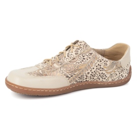 Olivier Zapatos de cuero descalzo thalia zapatos minimalistas beige estampado 6