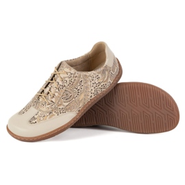 Olivier Zapatos de cuero descalzo thalia zapatos minimalistas beige estampado 8