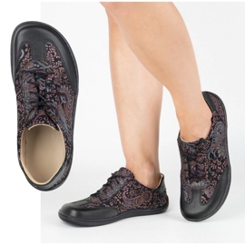 Olivier Zapatos de cuero descalzo thalia zapatos minimalistas zapatos estampados morados violeta 3