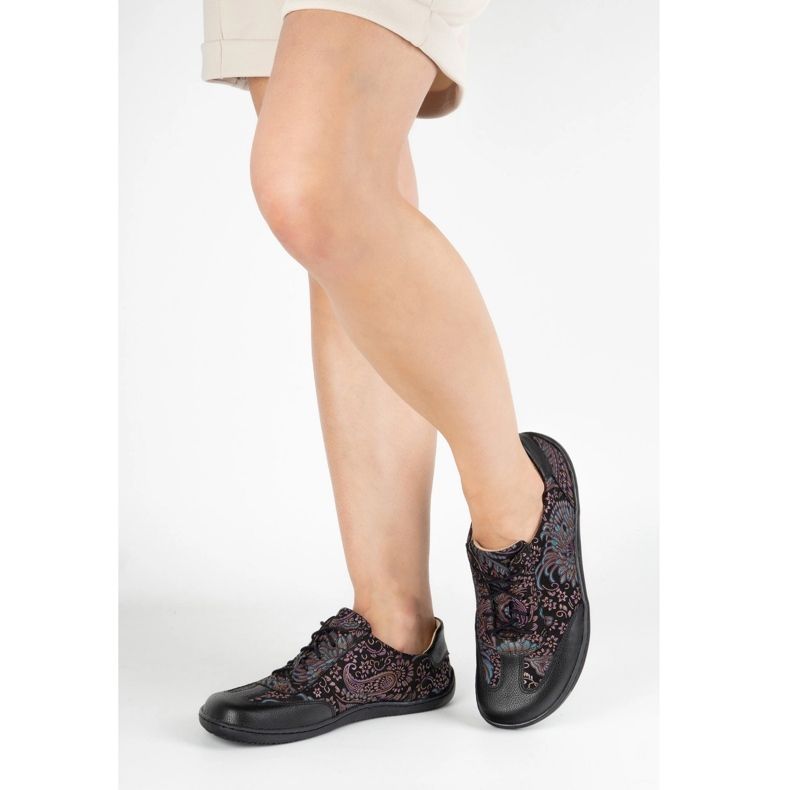 Olivier Zapatos de cuero descalzo thalia zapatos minimalistas zapatos estampados morados violeta 2