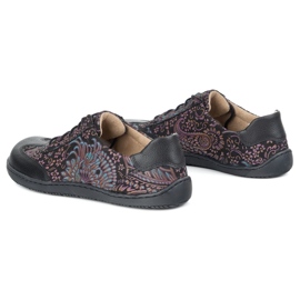Olivier Zapatos de cuero descalzo thalia zapatos minimalistas zapatos estampados morados violeta 9