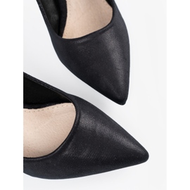 Salón de ante negro con tacón de aguja 1