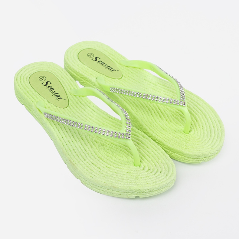 Seastar Flip verdes -flops con circones 1 Seastar Flip verdes -flops con circones 1