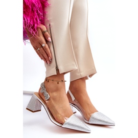 S. BARSKI Bombas de mujer elegantes en MR91292-1 Plata con circones 6