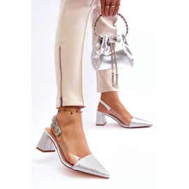 S. BARSKI Bombas de mujer elegantes en MR91292-1 Plata con circones 3 S. BARSKI Bombas de mujer elegantes en MR91292-1 Plata con circones 3