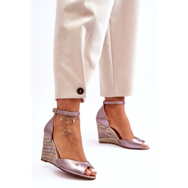 Sandalias de cuero para Laura Messi 2603/783 Taupe beige 1