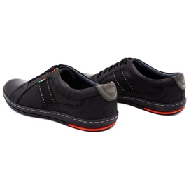 Olivier Zapatos de cuero para hombres casuales 238gt negro 4