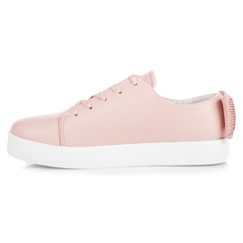 Vices Zapatillas Atadas Con Lazo rosado 1