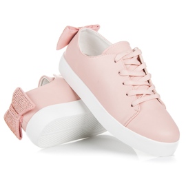 Vices Zapatillas Atadas Con Lazo rosado 2