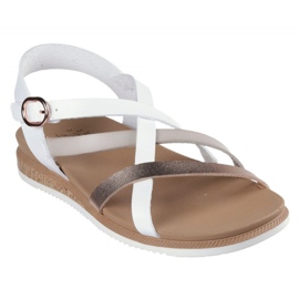 Sandalias Skechers Bobs Desert Kiss Low - Rango máximo en 114709 -Wht blanco 1