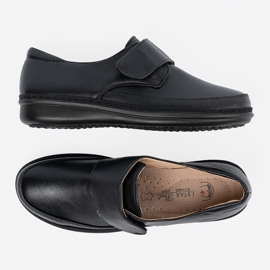 Shelvt Zapatos de mujer de velcro negro 4