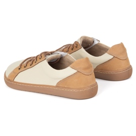 Olivier Zapatos de cuero para mujeres descalzo 910j beige 4