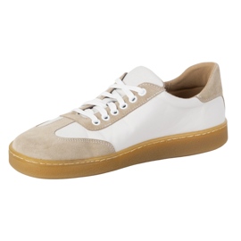WASAK Zapatos de cuero minimalista de hombres descalzos 0248W blanco 2
