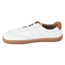 Olivier Zapatos descalzos de mujeres de cuero minimalista de cuero ancho aria blanca blanco 1