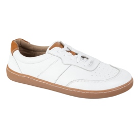 Olivier Zapatos descalzos de mujeres de cuero minimalista de cuero ancho aria blanca blanco 3