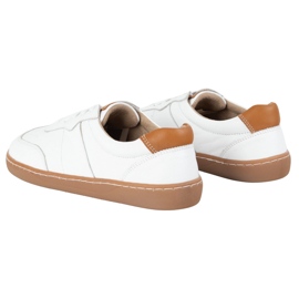 Olivier Zapatos descalzos de mujeres de cuero minimalista de cuero ancho aria blanca blanco 4