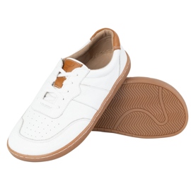 Olivier Zapatos descalzos de mujeres de cuero minimalista de cuero ancho aria blanca blanco 5