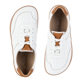 Olivier Zapatos descalzos de mujeres de cuero minimalista de cuero ancho aria blanca blanco 6