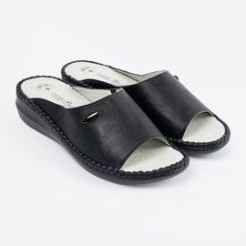 Shelvt Zapatillas de cuero casuales negras ecológicas negro 4