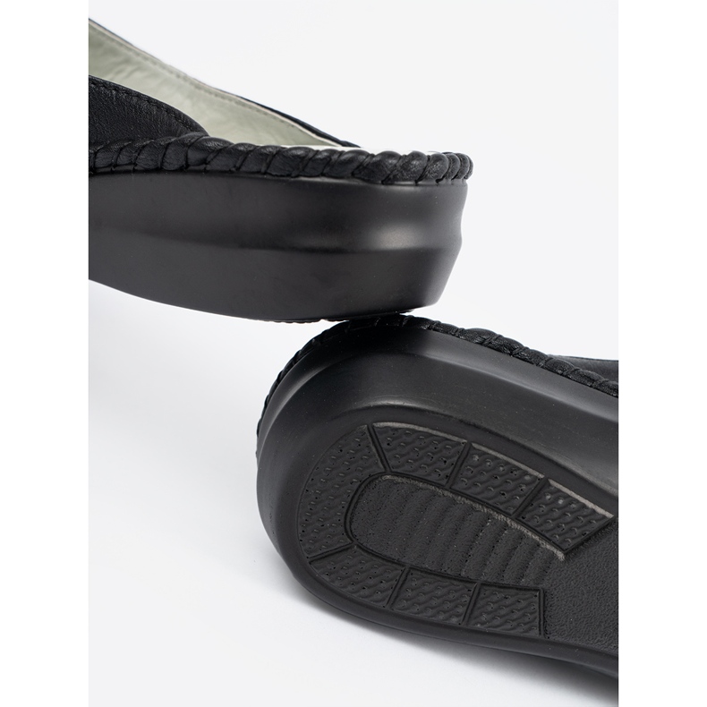 Shelvt Zapatillas de cuero casuales negras ecológicas negro 1