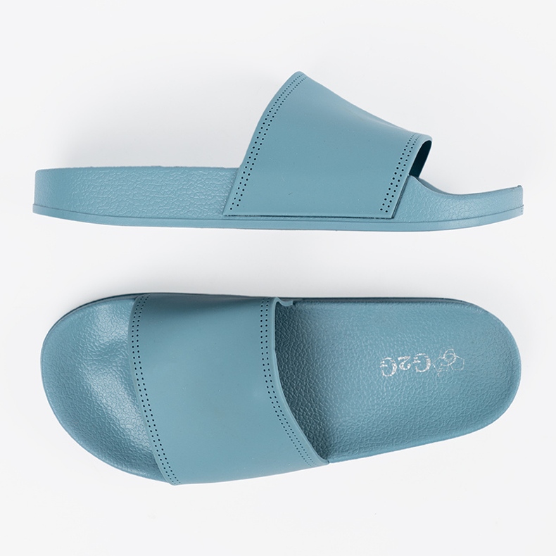 Shelvt Chanclas de goma azul 1