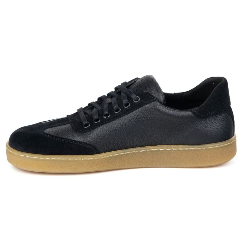 WASAK Zapatos de cuero minimalista de hombres descalzos 0248W Negro 1