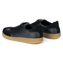 WASAK Zapatos de cuero minimalista de hombres descalzos 0248W Negro 5