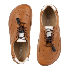 Olivier Zapatos de mujer descalzos de cuero minimalista de cuero ancho aria marrón 6