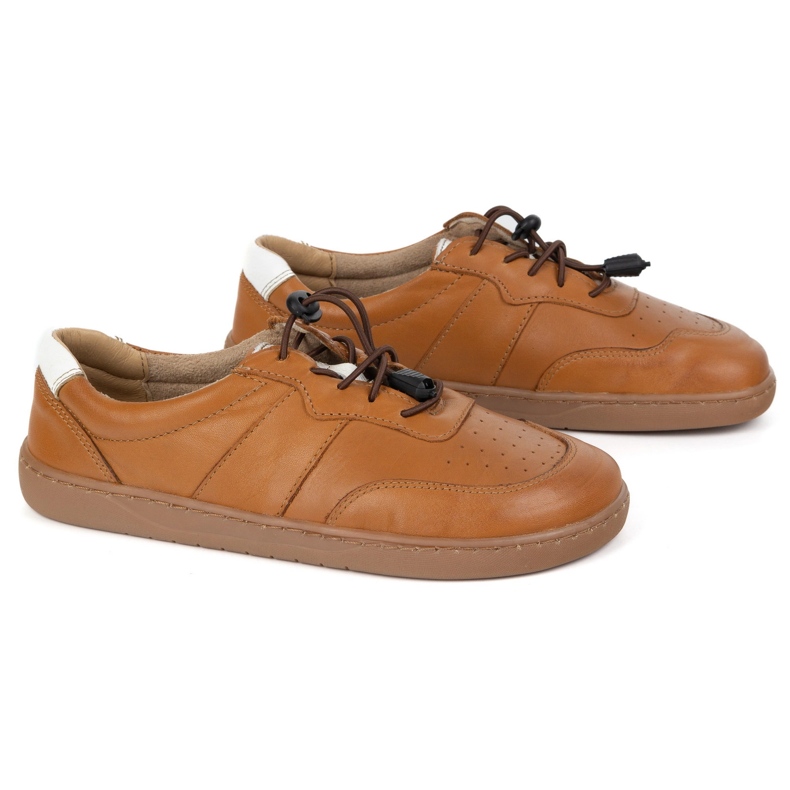 Olivier Zapatos de mujer descalzos de cuero minimalista de cuero ancho aria marrón 2