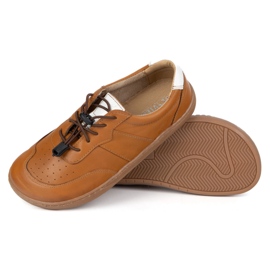 Olivier Zapatos de mujer descalzos de cuero minimalista de cuero ancho aria marrón 3