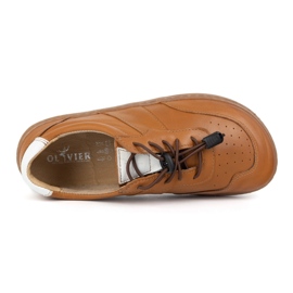Olivier Zapatos de mujer descalzos de cuero minimalista de cuero ancho aria marrón 7
