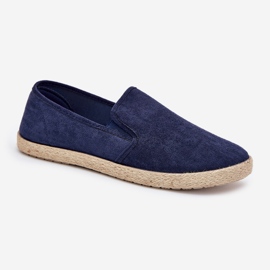Boto Apartrilles zapatillas para hombres con lunaria marina ecológica de gamuza azul 5