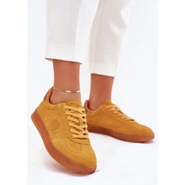 Zapatillas de ante mujeres Big Star RR274846 Sistema amarillo de alta polla 3