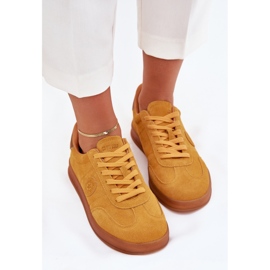 Zapatillas de ante mujeres Big Star RR274846 Sistema amarillo de alta polla 6