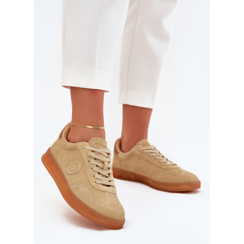 Zapatillas de ante mujeres Big Star RR274849 Sistema de beige Hi-Polish 2