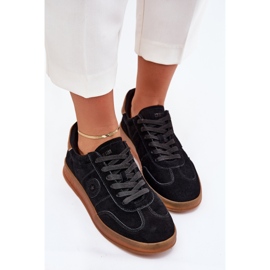 Zapatillas de ante femeninas Big Star RR274851 Hi-Polish System Black negro 6