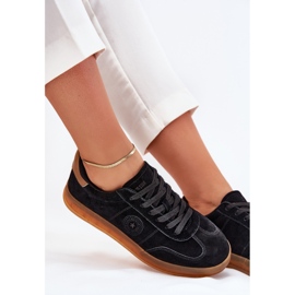 Zapatillas de ante femeninas Big Star RR274851 Hi-Polish System Black negro 9