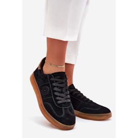 Zapatillas de ante femeninas Big Star RR274851 Hi-Polish System Black negro 1