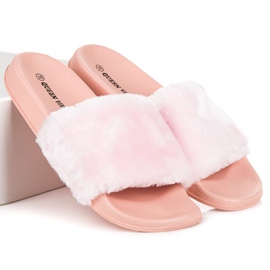Queen Vivi Zapatillas con pelo rosado 1