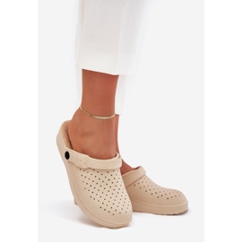 EVento Faylina Fayline Foan desliza las zuecos de mujeres beige 1