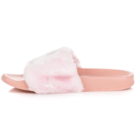 Queen Vivi Zapatillas con pelo rosado 4