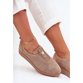 EVento Zapatos para mujeres en plataforma con Eco Suede Dark Beige Aviara 8