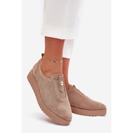 EVento Zapatos para mujeres en plataforma con Eco Suede Dark Beige Aviara 1 EVento Zapatos para mujeres en plataforma con Eco Suede Dark Beige Aviara 1