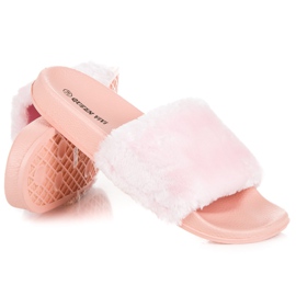 Queen Vivi Zapatillas con pelo rosado 5