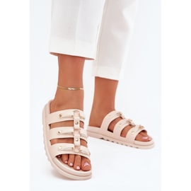 Boto Flip Flip Flip Flip con rayas ligeras beige pasiriela 2