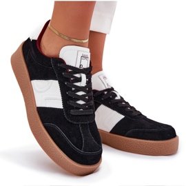 Zapatillas de ante femeninos Big Star de Daniel Lopez SS2D4021 Negro 11