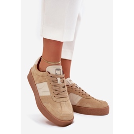 Zapatillas de ante femeninas Big Star de Daniel Lopez SS2D4022 Beige 1