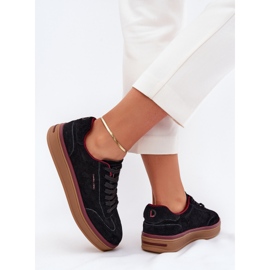 Zapatillas de ante femeninas Big Star de Daniel Lopez SS2D4006 Negro 6